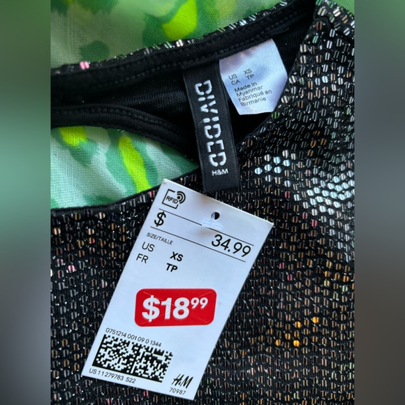 NWT Divided black sequins holiday dress - Picture 2 of 2